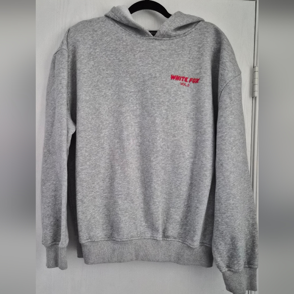 White Fox Offstage Hoodie Alloy Grey Hoodie Sweater Size L/XL - Picture 4 of 8